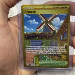 Artazon Trainer 229/197 Gold Secret Rare Pokemon 2023 Obsidian Flames NM/MT Card - Image 1
