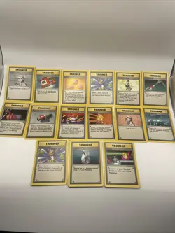 1999 Base Set Vintage Pokemon Trainer Card Mystery Lot (15 Cards, No Duplicates) - Image 1