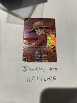 Red Manga Monkey D. Luffy One Piece Card Game TCG - Image 1