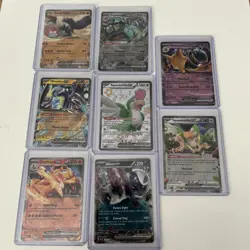 Pokemon TGC EX 8 Card Lot. Charizard. Alakazam. Great Tusk. - Image 1