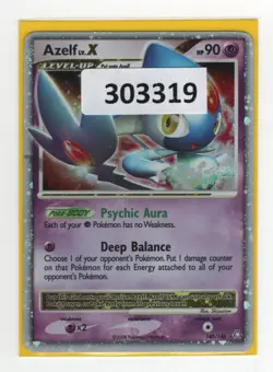 (303319) AZELF LV.X 140/146 Ultra Rare Holo Legends Awakened Pokemon Card - Image 1