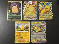 Pokemon Card Lot Pikachu Celebrations Mixed Surging Sparks EX V Reverse Holo - Image 1