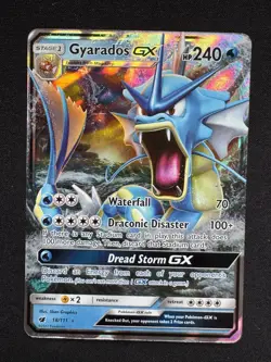 Pokemon Gyarados GX Card - Waterfall, Draconic Disaster, Dread Storm GX 18/111 - Image 1