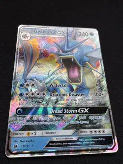 Pokemon Gyarados GX Card - Waterfall, Draconic Disaster, Dread Storm GX 18/111 - Image 2