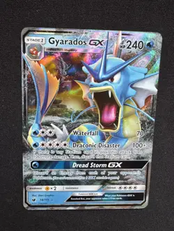 Pokemon Gyarados GX Card - Waterfall, Draconic Disaster, Dread Storm GX 18/111 - Image 4