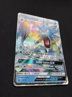 Pokemon Gyarados GX Card - Waterfall, Draconic Disaster, Dread Storm GX 18/111 - Image 5