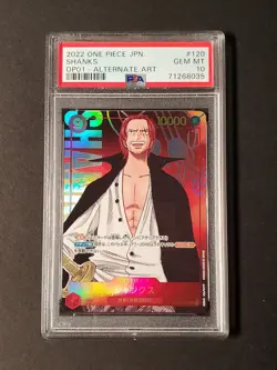 Shanks Parallel OP01-120 Romance Dawn One Piece Card Game Japanese PSA 10 - Image 1
