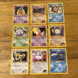 Pokemon TCG Gym Challenge Gym Heroes Bundle 9x Cards - Image 1