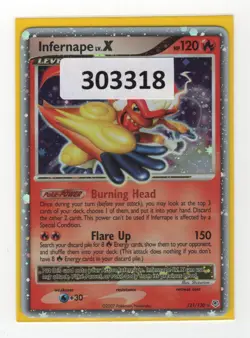 (303318) INFERNAPE LV.X 121/130 Ultra Rare Holo Diamond & Pearl Pokemon Card - Image 1