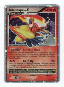 (303318) INFERNAPE LV.X 121/130 Ultra Rare Holo Diamond & Pearl Pokemon Card - Image 2
