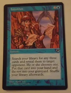 Magic MTG - Intuition -Tempest Tempete - magic real card - Image 1