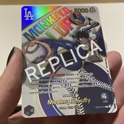 *REPLICA* Monkey D. Luffy EB02-010 LA Dodgers Alt Art PROXY Card| READ DESC - Image 1