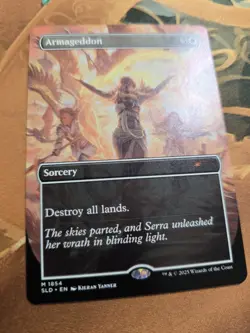 Armageddon NM Borderless MTG Secret Lair Artist Series Kieran Yanner - Image 1