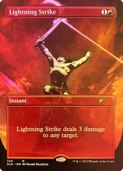 MTG FOIL Lightning Strike Secret Lair Borderless - Secret Lair #724 - Image 1