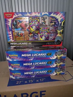 Pokemon Mega Lucario ex Figure Collection Box Factory Sealed (lot Of 4) - Image 1