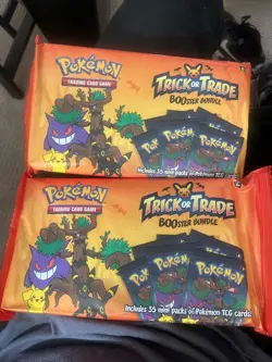 Lot Of 2 Pokemon TCG: "Trick or Trade" Booster Bundle *35 Mini Packs* SEALED - Image 1