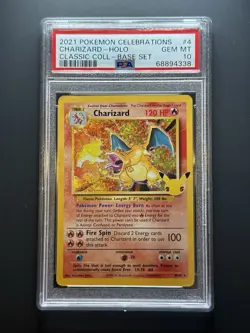 2021 POKEMON CELEBRATIONS CLASSIC COLLECTION HOLO CHARIZARD 4/102 PSA 10 - Image 1
