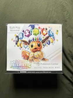 Pokemon Center Prismatic Evolutions Elite Trainer Box Sealed W/ Plastic Case - Image 1