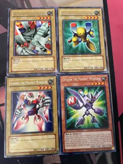 YUGIOH - ALPHA, BETA, GAMMA THE MAGNET WARRIOR + EPSILON - SET - RP02 - RARE NM - Image 1