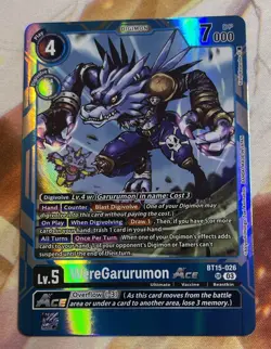 Digimon Card Game WereGarurumon Ace BT15-026 SR Foil - Image 1