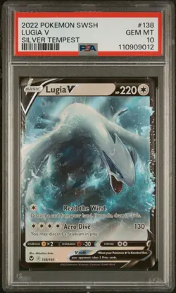 Lugia v 138/195 SWSH Silver Tempest 2022 Pokemon Card PSA 10 - Image 1