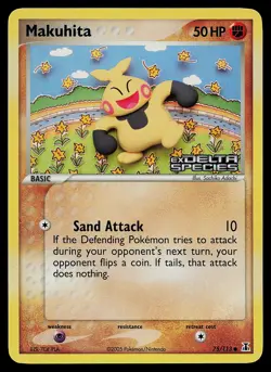 Pokemon Card - Makuhita Delta Species 75/113 Common Reverse Holo Stamped - Image 1