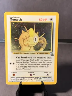 Pokemon TCG Meowth Black Star Promo Cards Holo Game Boy GB - Image 1