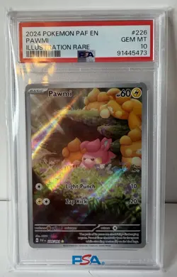 2024 Pokemon Pawmi Illustration Rare GEM MINT PSA 10 Paldean Fates 226/091 Card - Image 1
