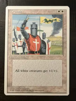 MTG Crusade Fourth Edition Regular Rare - BANNED card Light Play - Image 1