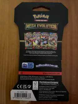 Pokemon Cards - Mega Evolution - SLEEVED BOOSTER PACK [10 Cards] - New Sealed - Image 2