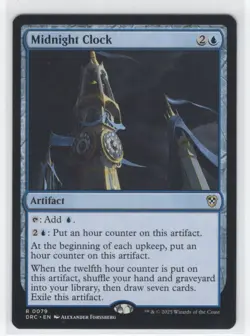 #79 2025 Magic Aetherdrift Commander * Midnight Clock Rare - Image 1