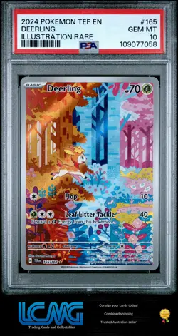 2024 Pokemon Temporal Forces #165 Deerling Illustration Rare PSA 10 - Image 1