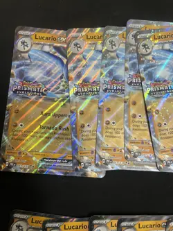LOT OF 21 Pokemon Prismatic Evolutions Lucario EX Sam’s Club Jumbo Stamped Promo - Image 5