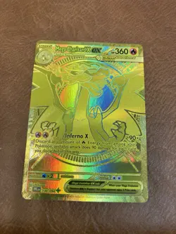 Pokemon Mega Charizard Ex 130 Gold Secret Rare Phantasmal Flames - Image 1