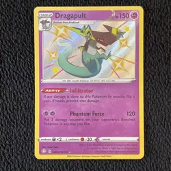 Pokemon TCG Dragapult Shining Fates SV062/SV122 Holo Shiny Holo Rare - Image 1
