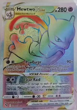 Mewtwo VSTAR (Secret) 079/078 Pokemon GO Holo Near Mint - Image 1