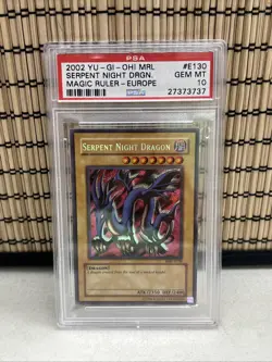 Yu-Gi-Oh! Serpent Night Dragon Magic Ruler #E130 PSA 10 Gem Mint - Image 1