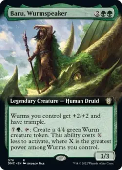 Baru, Wurmspeaker (Extended Art) - Near Mint MTG Commander: Dominaria United - Image 1