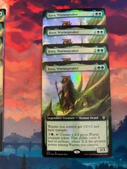 MTG Dominaria United Baru Wurmspeaker Extended Art Foil x 4 - Image 1