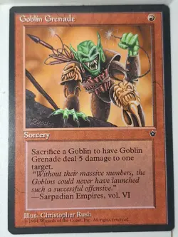 Goblin Grenade (Rush) - Fallen Empires - Magic the Gathering MTG Nice! - Image 1