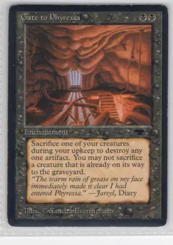 Gate to Phyrexia Antiquities - mtg magic the gathering 1994 vintage-ACTUAL CARD - Image 1