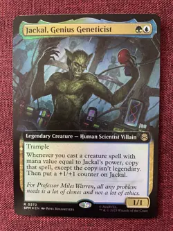 Jackal, Genius Geneticist #272 FOIL EXTENDED NM/M MTG Spiderman Magic Card - Image 1
