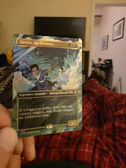Katara, the Fearless (Borderless) Avatar: The Last Airbender Foil - Card in Hand - Image 1