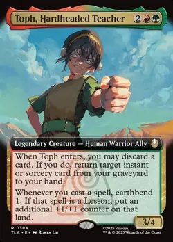 1x - Toph, Hardheaded Teacher - Extended Art - Avatar: The Last Airbender MTG - Image 1