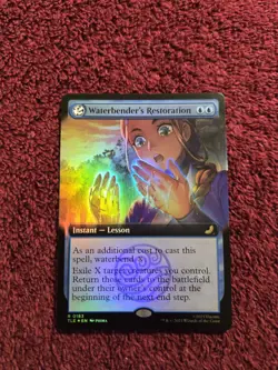 MTG Waterbender's Restoration 0183 Foil Borderless Avatar The Last Air Bender - Image 1