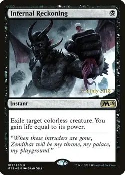 Infernal Reckoning - Foil Prerelease Promo Core Set 2019 LP MTG - Image 1