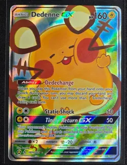 Dedenne GX Alternate Art 195a/214 Pokemon Sun & Moon Promo Near Mint NM CGC PSA - Image 1