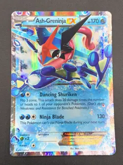 Pokemon TCG Ash-Greninja EX XY Black Star Promo XY133 Holo Card TCG Regular Size - Image 1