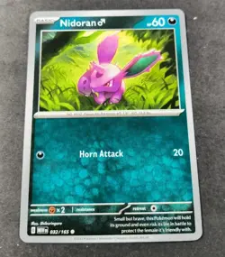 Pokemon 151 Nidoran Common Card 032/165 NM - Image 1