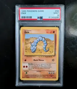 PSA 9 MINT 1999 BASE SET POKEMON ONIX 56/102 #56 WOTC TCG GRADED - Image 1